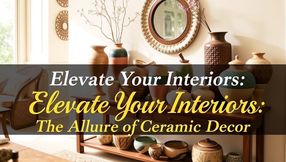 Elevate Your Interiors The Allure of Handmade Ceramic Decor