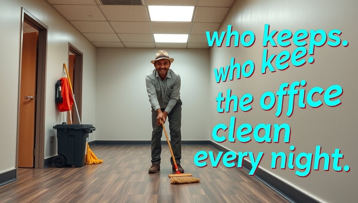 who keeps the office clean every night